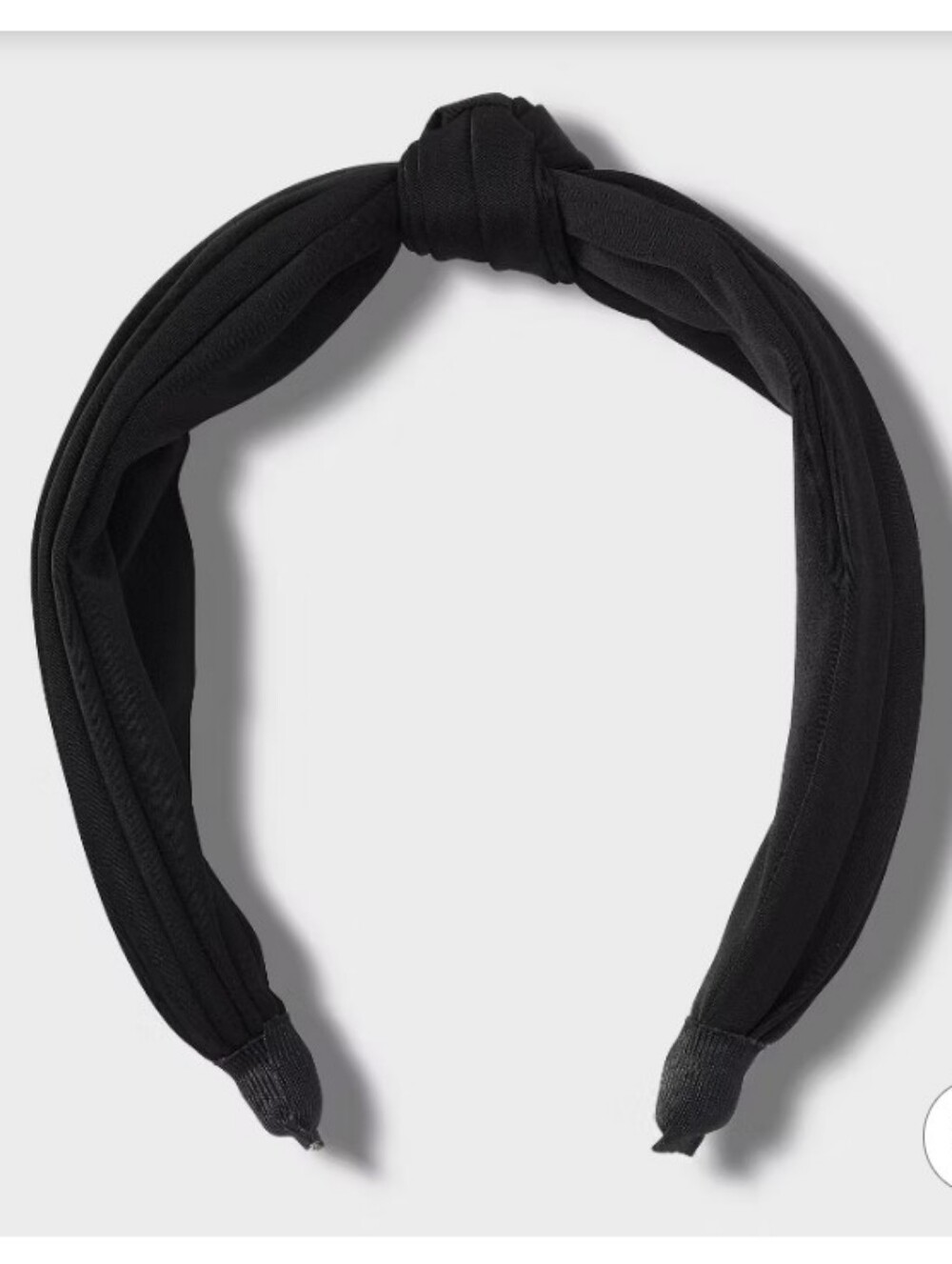Satin Knot Headband Black - Picture 2 of 4
